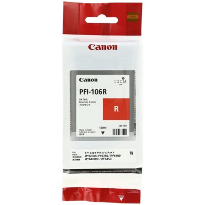 Αυθεντικό Φυσίγγιο μελάνης Canon PFI-106 R Κόκκινο