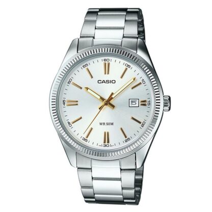 Γυναικεία Ρολόγια Casio LADY DATE - ARGENTEE, GOLD INDEXES (Ø 30 mm) (Ø 32 mm)