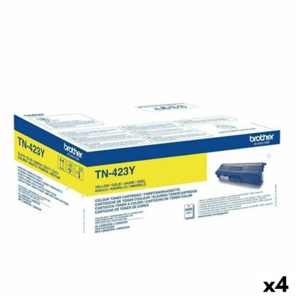 Γνήσιο Toner Brother HLL8260CDW HLL8360CDW HLL9310CDW TN423Y Κίτρινο (4 Μονάδες)