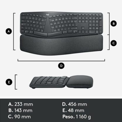 Πληκτρολόγιο Logitech 920-010105 Μαύρο Γκρι Γραφίτης Ισπανικό Qwerty