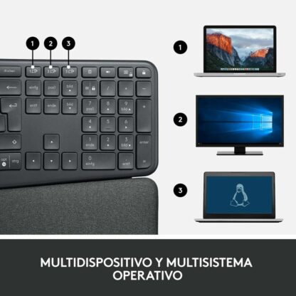 Πληκτρολόγιο Logitech 920-010105 Μαύρο Γκρι Γραφίτης Ισπανικό Qwerty