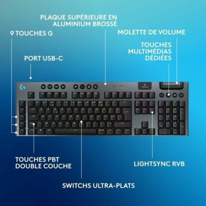 Πληκτρολόγιο Logitech G915 X Μαύρο γαλλικά AZERTY