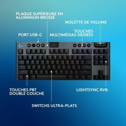 Ασύρματο Πληκτρολόγιο Logitech G915 TKL X Μαύρο AZERTY