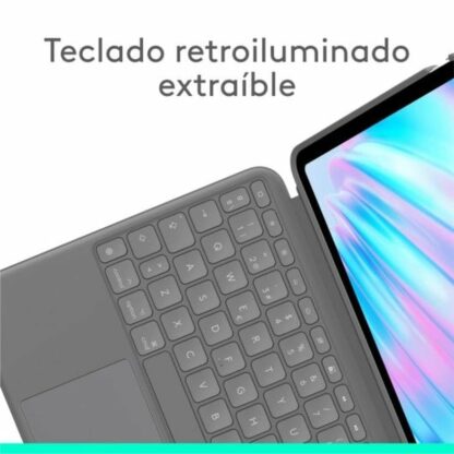 Κάλυμμα Tablet Logitech iPad Air 2024 | iPad Air 2022 Γκρι Ισπανικό Qwerty QWERTY