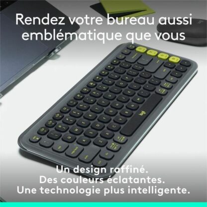 Ασύρματο Πληκτρολόγιο Logitech Pop Icon Keys Σκούρο γκρίζο AZERTY