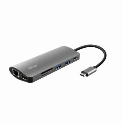 USB Hub 7in1 Trust 23775 Ασημί Αλουμίνιο