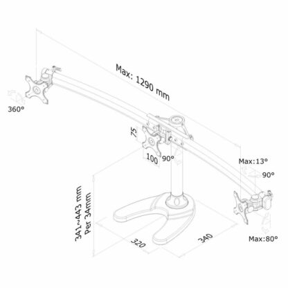 Επιτραπέζια Βάση για Οθόνη Neomounts FPMA-D700DD3