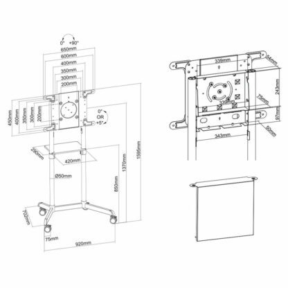 Βάση Τηλεόρασης Neomounts NS-M1250BLACK 70" 37" 70 Kg