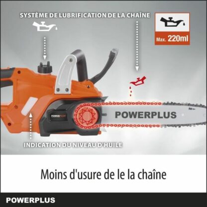 Αλυσοπρίονο Μπαταρίας Powerplus 30 cm