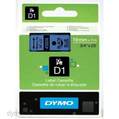 Πλαστικοποιημένη Ταινία για Στυλό Dymo D1 45806 LabelManager™ Μαύρο Μπλε (5 Μονάδες)