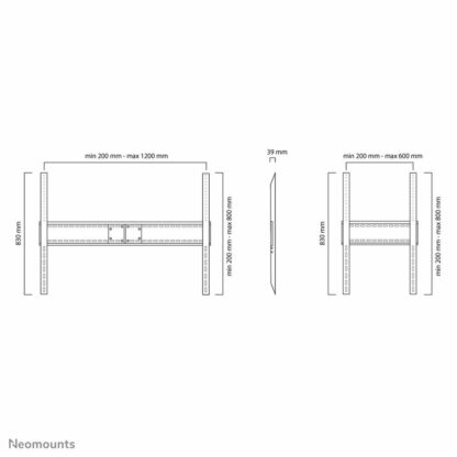 Βάση Τηλεόρασης Neomounts LFD-W1500            60-100" 150 kg