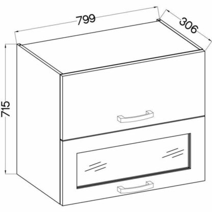 Ντουλάπι κουζίνας Γκρι 80 x 31,6 x 72 cm