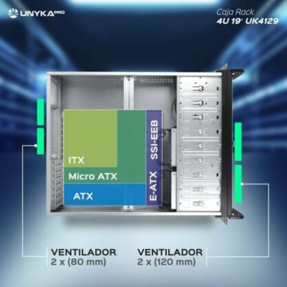 Κουτί Μέσος Πύργος ATX Unykach 4129 Μαύρο