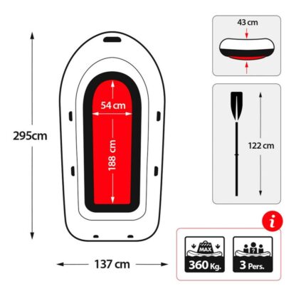 Φουσκωτό σκάφος Intex Seahawk 3 Πράσινο 295 x 43 x 137 cm