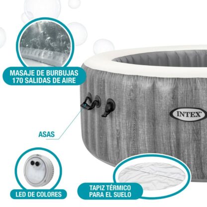 Φουσκωτό Spa Intex Purespa Greywood Deluxe 28442EX 6 θέσεις 220-240 V 1741 l/h 1089 L