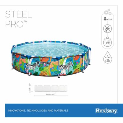 Πισίνα Αποσπώμενο Bestway Steel Pro 305 x 66 cm