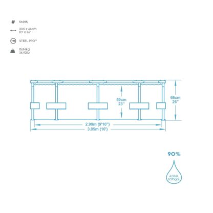 Πισίνα Αποσπώμενο Bestway Steel Pro 305 x 66 cm