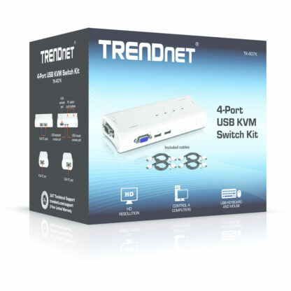 Διακόπτης KVM Trendnet TK-407K