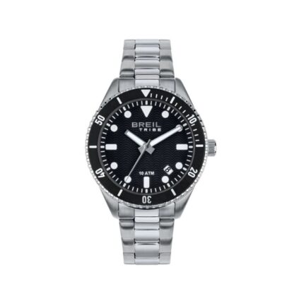 Ανδρικά Ρολόγια Breil EW0716 Μαύρο Ασημί (Ø 39 mm)