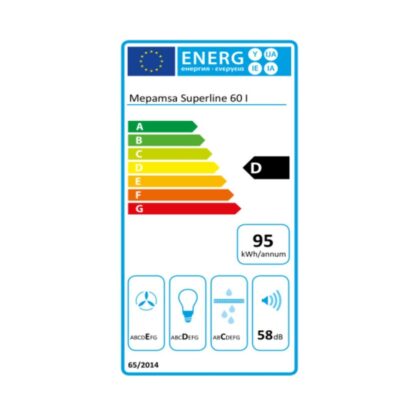 Συμβατικός Απορροφητήρας Mepamsa SUPERLINE 60V2 390 m3/h Ανοξείδωτο ατσάλι