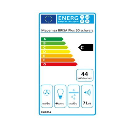 Συμβατικός Απορροφητήρας Mepamsa BRISA PLUS 60N 180 m³/h 60 cm 55W C Μαύρο