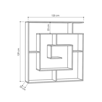 Ράφια Alexandra House Living Λευκό Ξύλο MDP 125 x 129 x 22 cm Λαβύρινθος