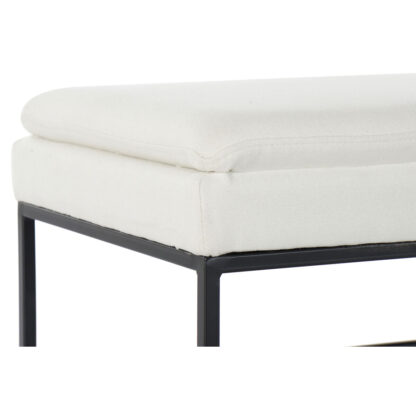 Foot-of-bed Bench DKD Home Decor Μαύρο Μπεζ Σίδερο 80,5 x 36 x 35,5 cm