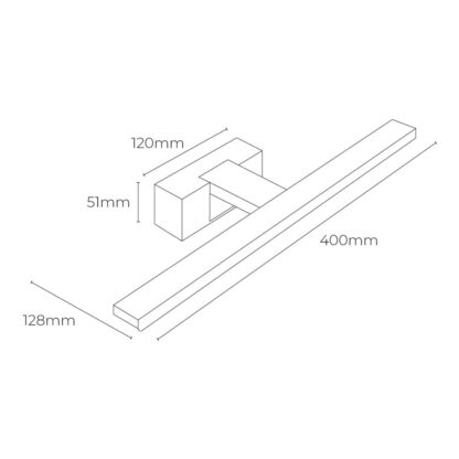 Φωτιστικό Τοίχου EDM 32433 F 8 W 800 lm 40 x 12,8 x 5,1 cm LED