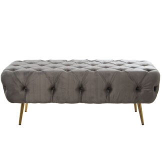 Foot-of-bed Bench Alexandra House Living Γκρι Ξύλο 113 x 52 x 53 cm