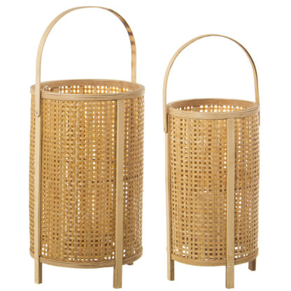 Σετ φαναριών Alexandra House Living Καφέ Bamboo 30 x 51 x 30 cm 24 x 47 x 24 cm 2 Τεμάχια