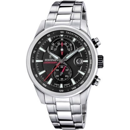 Ανδρικά Ρολόγια Festina F20694/6 Μαύρο Ασημί