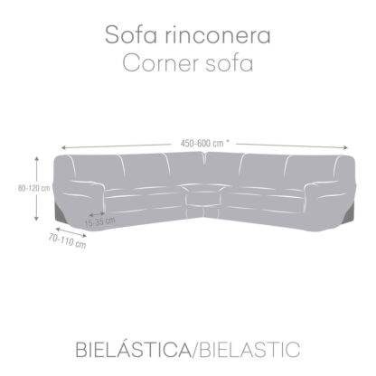 Ριχτάρι για τον Καναπέ Eysa ROC Λευκό 110 x 120 x 600 cm Γωνία