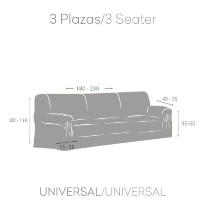 Ριχτάρι για τον Καναπέ Eysa TURIN Ανοιχτό καφέ 100 x 110 x 230 cm