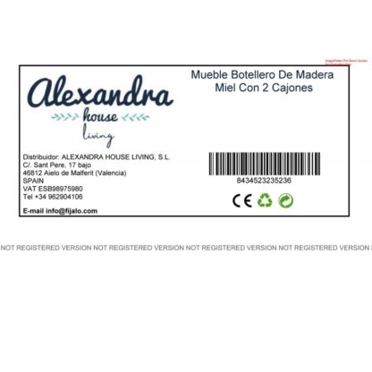 Μπουκαλοθήκη Alexandra House Living PVC Ξύλο Σίδερο 31 x 69 x 63 cm Με συρτάρια