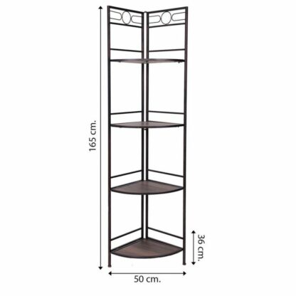 Γωνιακó Ράφι Alexandra House Living Μαύρο Χρυσό Μέταλλο Ξύλο MDF 36 x 165 x 50 cm