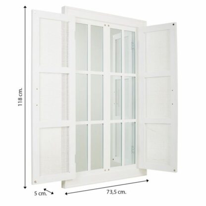 Τοίχο καθρέφτη Alexandra House Living Ασημί Bamboo Ξύλο MDF 5 x 118 x 73 cm