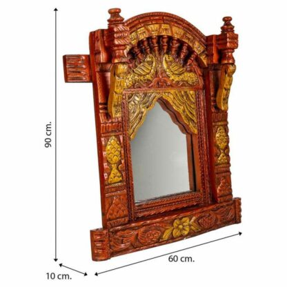 Τοίχο καθρέφτη Alexandra House Living Λευκό 10 x 51 x 59 cm Γεωμετρική