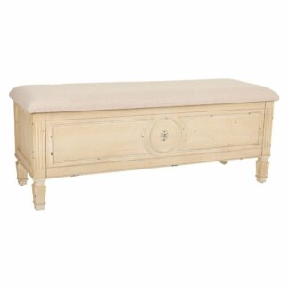 Foot-of-bed Bench Alexandra House Living Κρεμ Ξύλο 113 x 52 x 53 cm