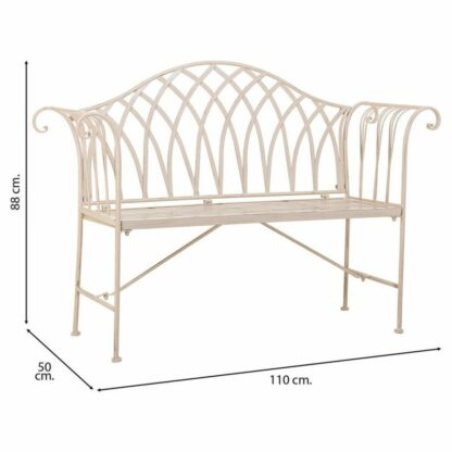 Παγκάκι Alexandra House Living Λευκό Σίδερο 50 x 88 x 110 cm