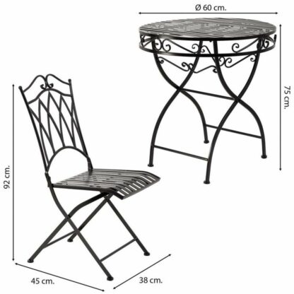 Σετ Τραπέζι με 2 Καρέκλες Alexandra House Living Μαύρο 60 x 75 x 60 cm