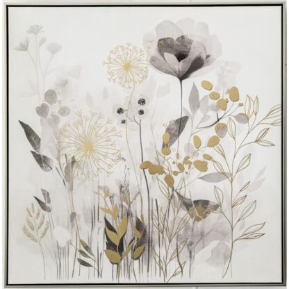 Πίνακας Romimex Καμβάς Blomster 83 x 83 x 5 cm