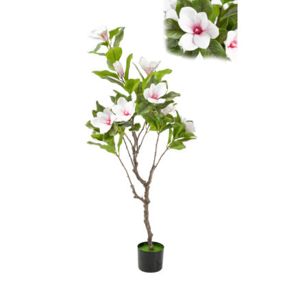 Decorative Flowers Romimex Λευκό Magnolia 50 x 130 x 50 cm