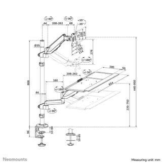 Επιτραπέζια Βάση για Οθόνη Neomounts DS60-425BL2 Μαύρο 27"