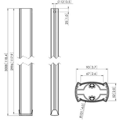 Βάση Vogel's 7225300 Μαύρο