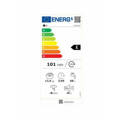 Πλυντήριο ρούχων LG F1P1CY2T 17 kg 1100 rpm