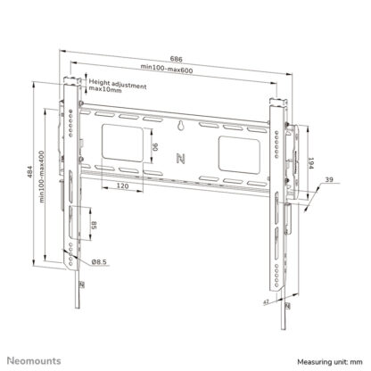 Βάση Τηλεόρασης Neomounts WL30-750BL16 42" 86"