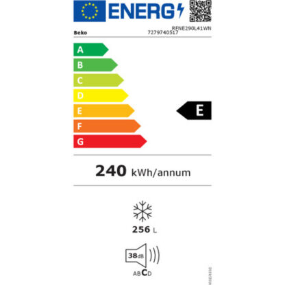 Ψύκτης BEKO RFNE290L41WN Λευκό 256 l