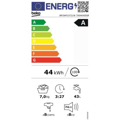 Πλυντήριο ρούχων BEKO BM3WFU3721W 60 cm 1200 rpm 7 kg