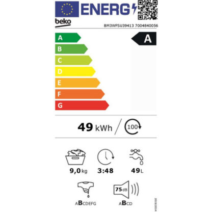 Πλυντήριο ρούχων BEKO BM3WFSU39413 60 cm 1400 rpm 9 kg