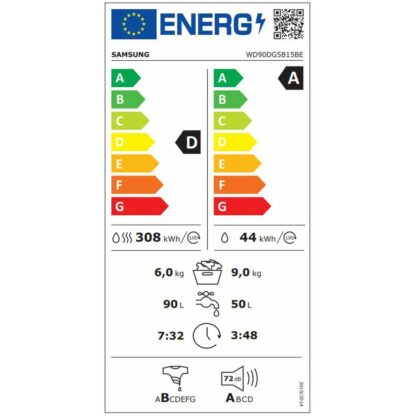 Washer - Dryer Samsung WD90DG5B15BEEC 1400 rpm 9 kg 6 Kg